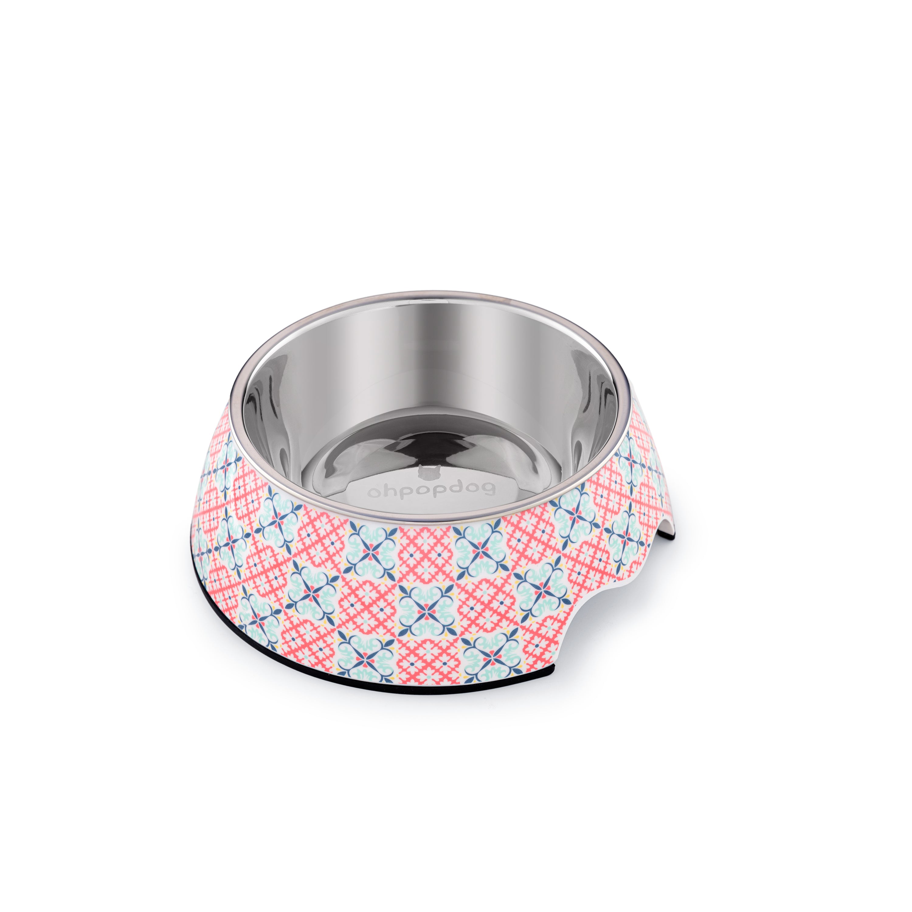 Ohpopdog Non-slip Bowl - Heritage Bibik Pink