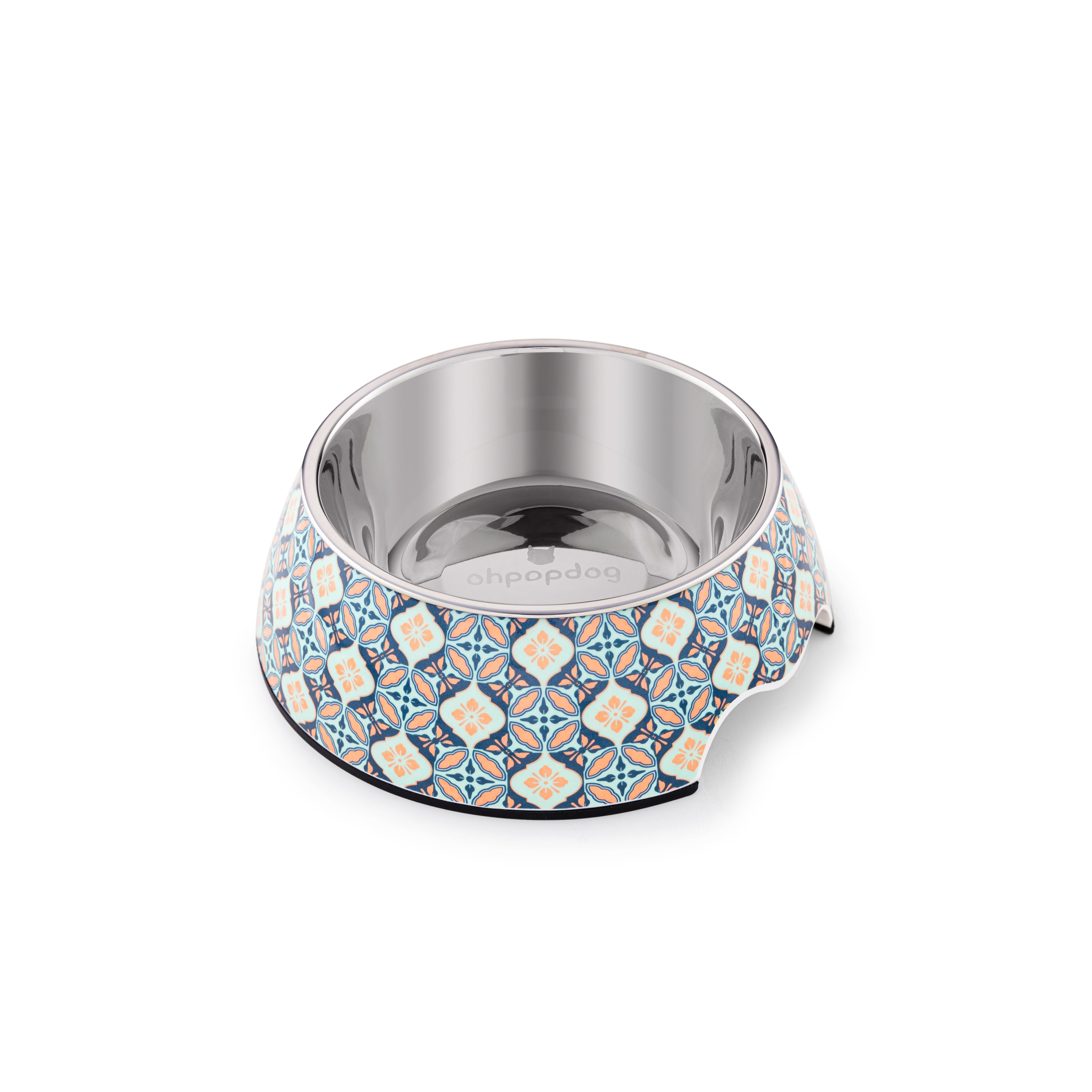 Ohpopdog Non-slip Bowl - Heritage Bunga Peach