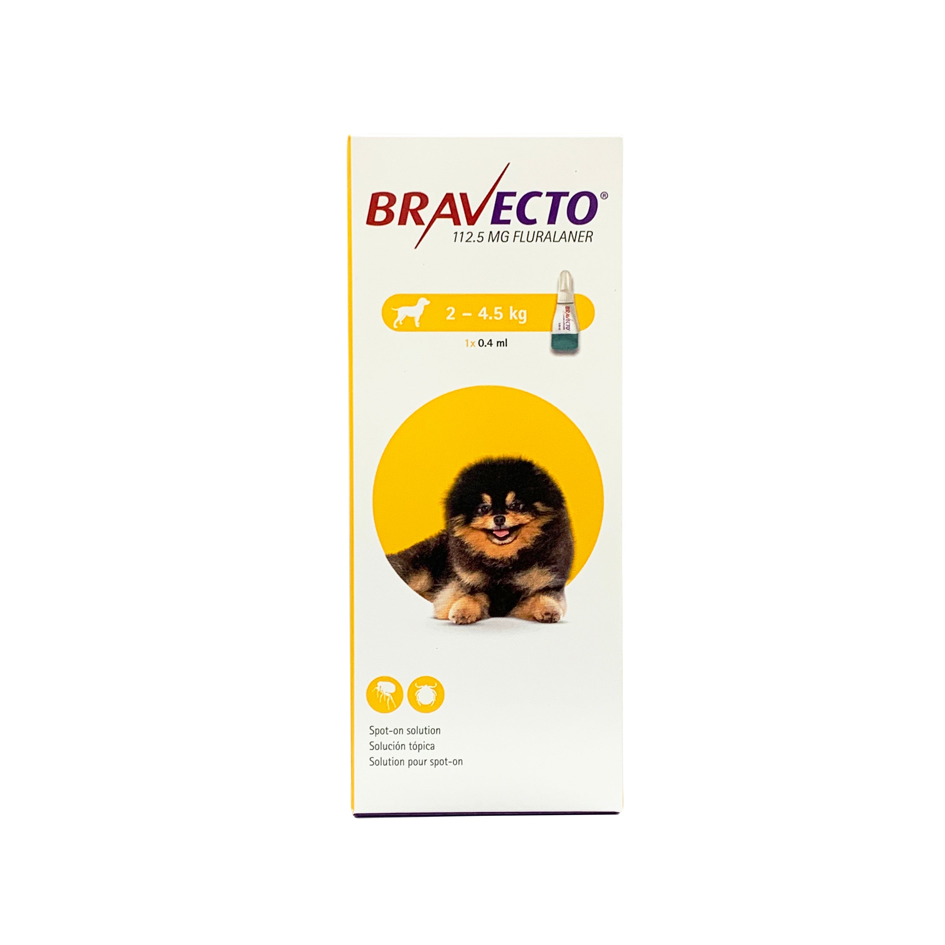 Bravecto Flea & Tick Spot On Solution For Dogs (2kg - 4.5kg)