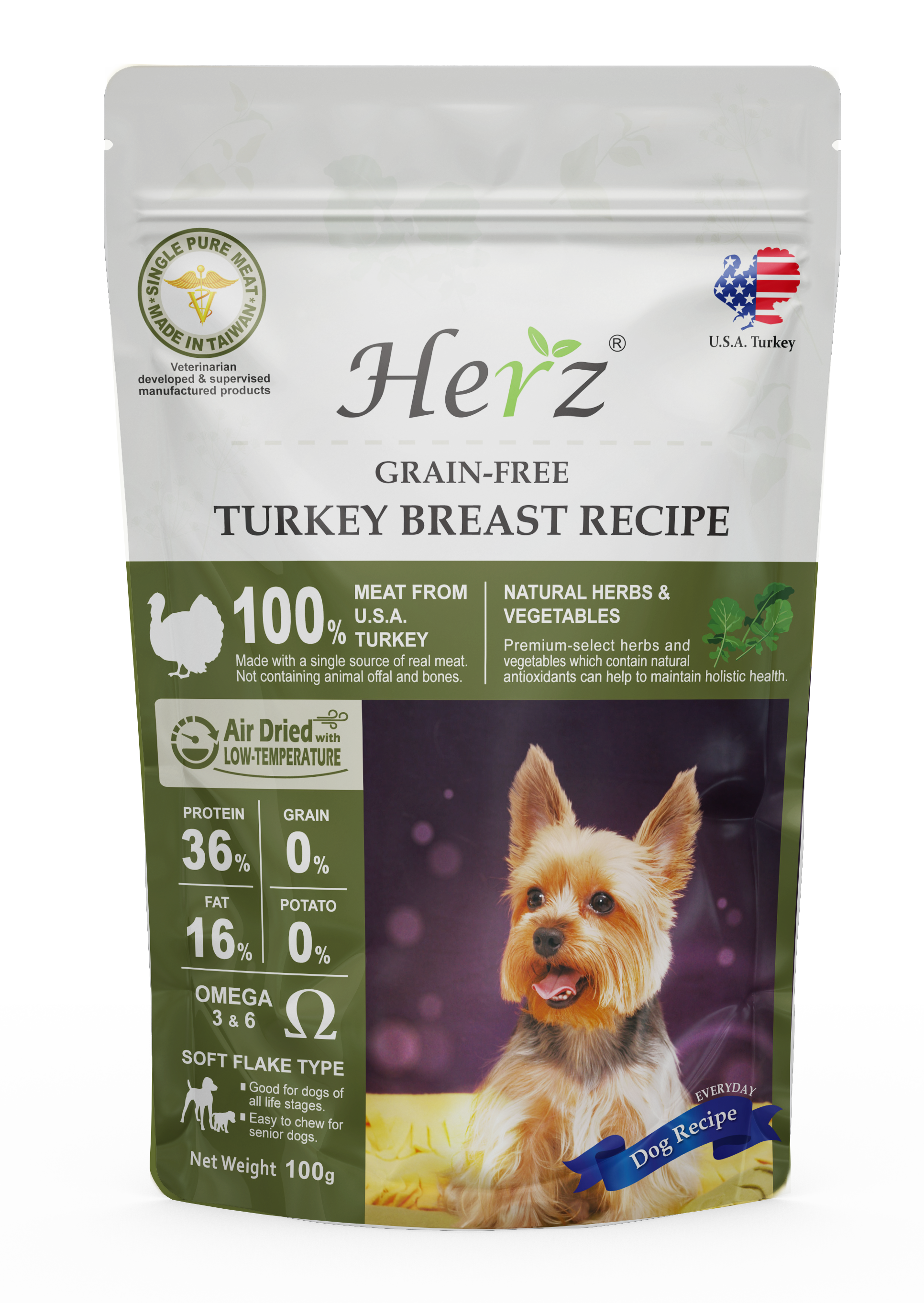 Herz Grain Free Turkey Breast Recipe (100g)