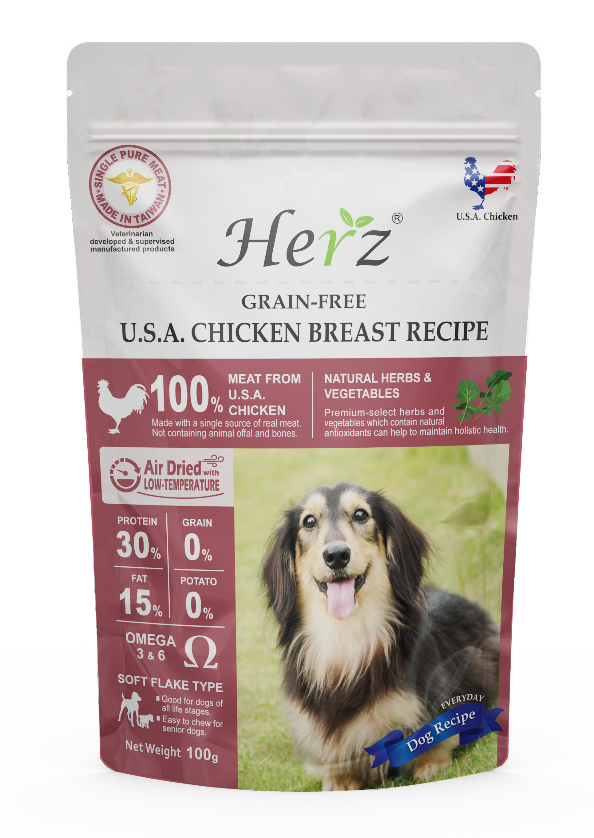 Herz Grain Free U.S.A Chicken Breast Recipe (100g)