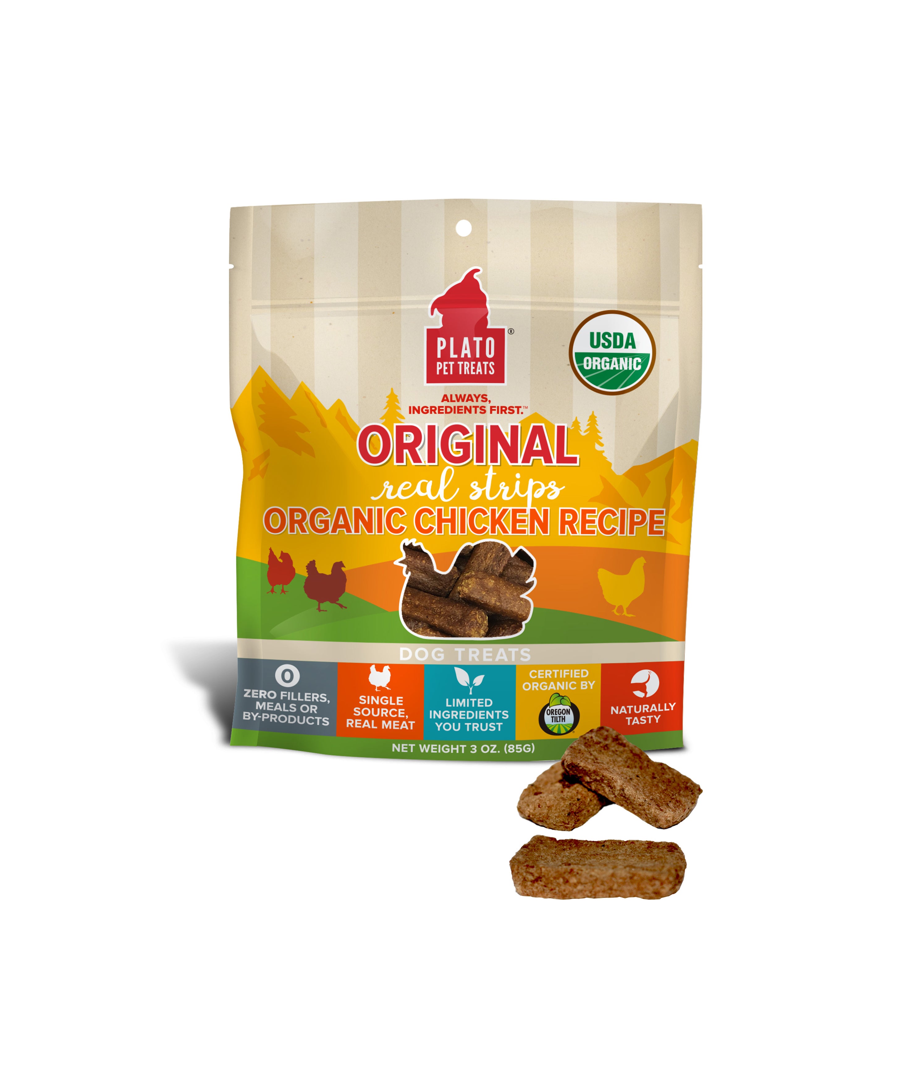 Plato Original Strips Organic Chicken Recipe (85g)