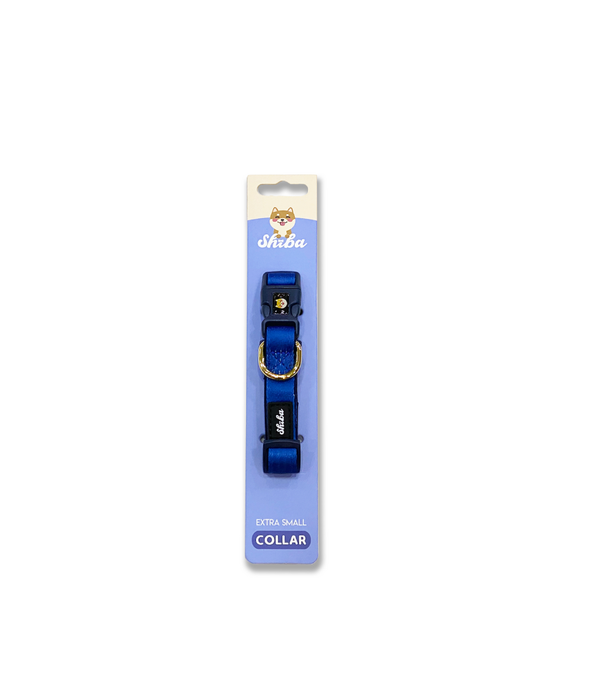 Shiba Dog Collar - Cobalt