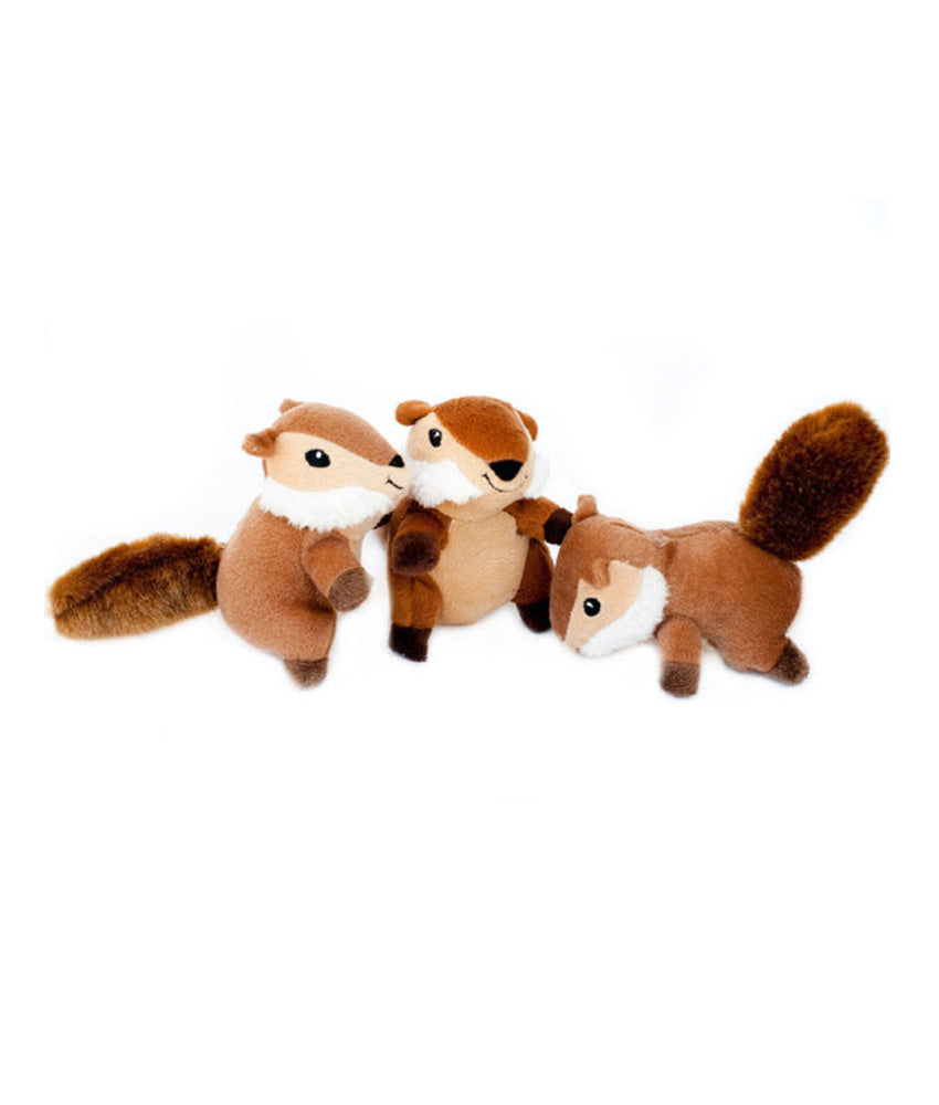 Zippypaws Miniz 3-Pack Chipmunks