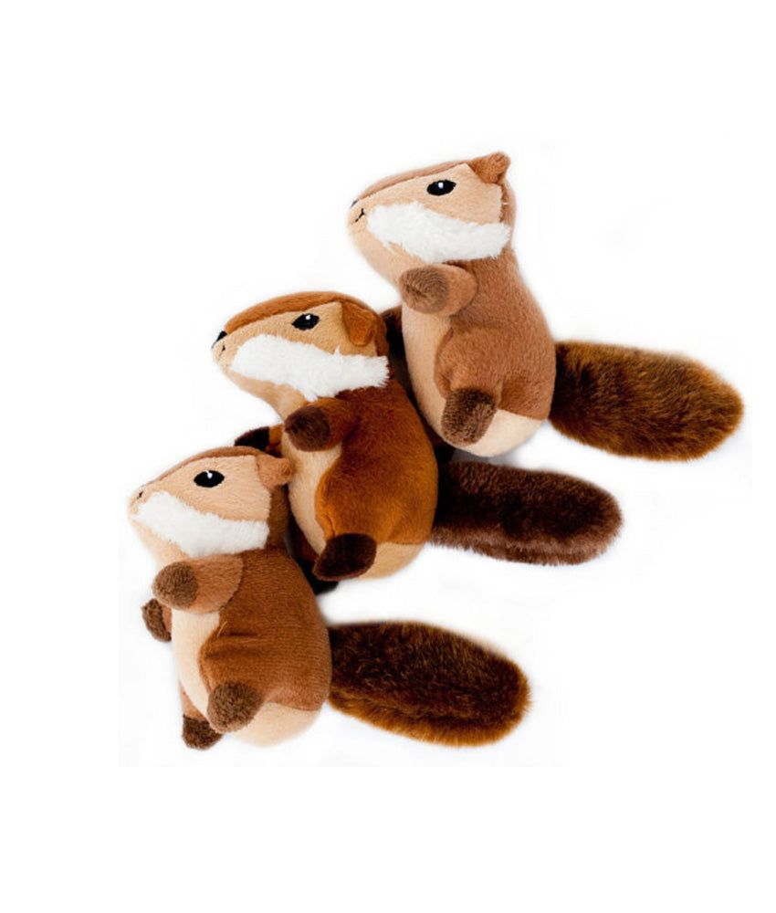 Zippypaws Miniz 3-Pack Chipmunks