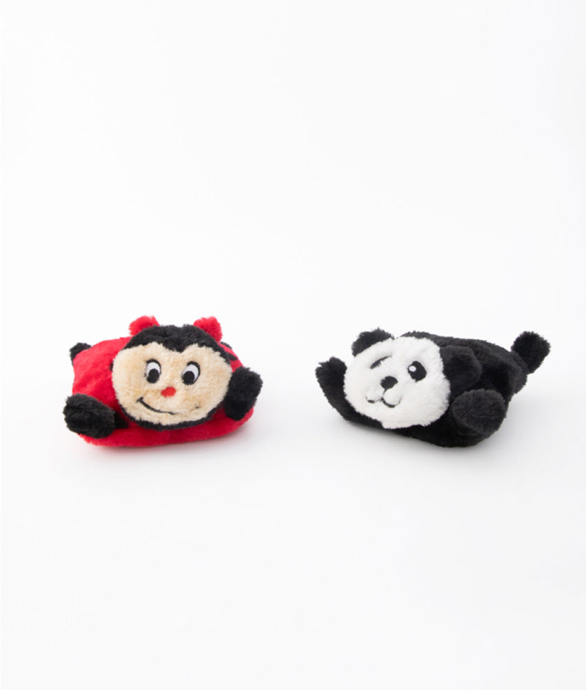 Zippypaws Squeakie Pad 2-Pack (Ladybug, Panda)