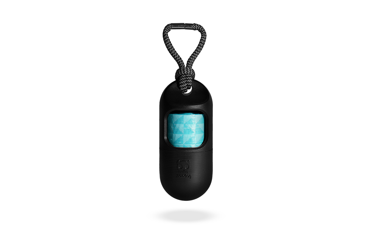 Zee.dog Poop Bag Dispenser (Black/Transparent/Glow in the dark)