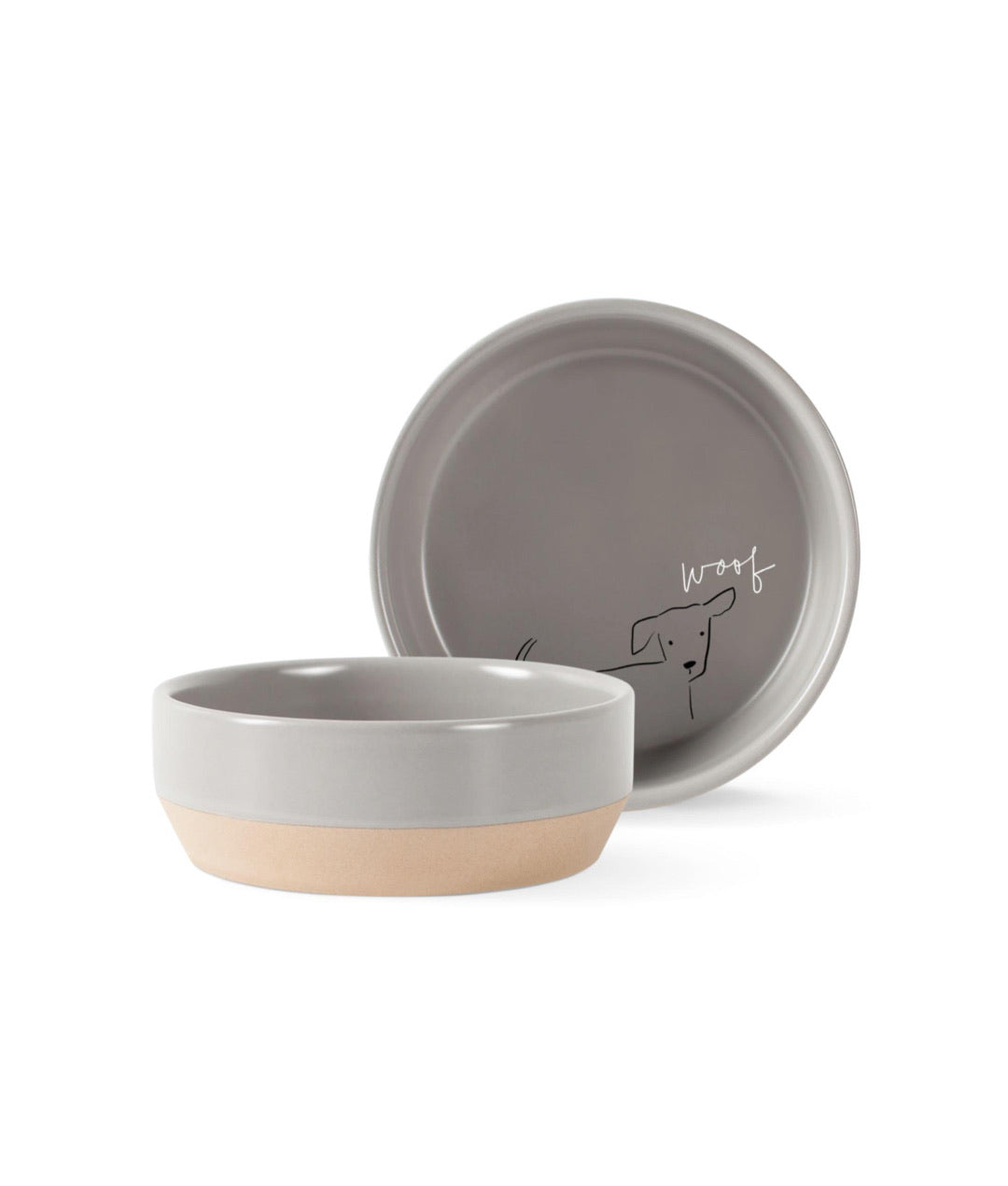 Fringe Studio Nosey Dog Woof Stonewear Food Bowl
