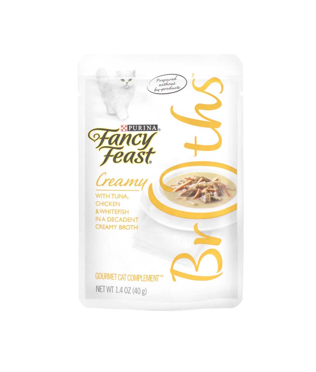 Fancy Feast Creamy Broths with Tuna, Chicken & Whitefish in a Decadent Creamy Broth (40g)