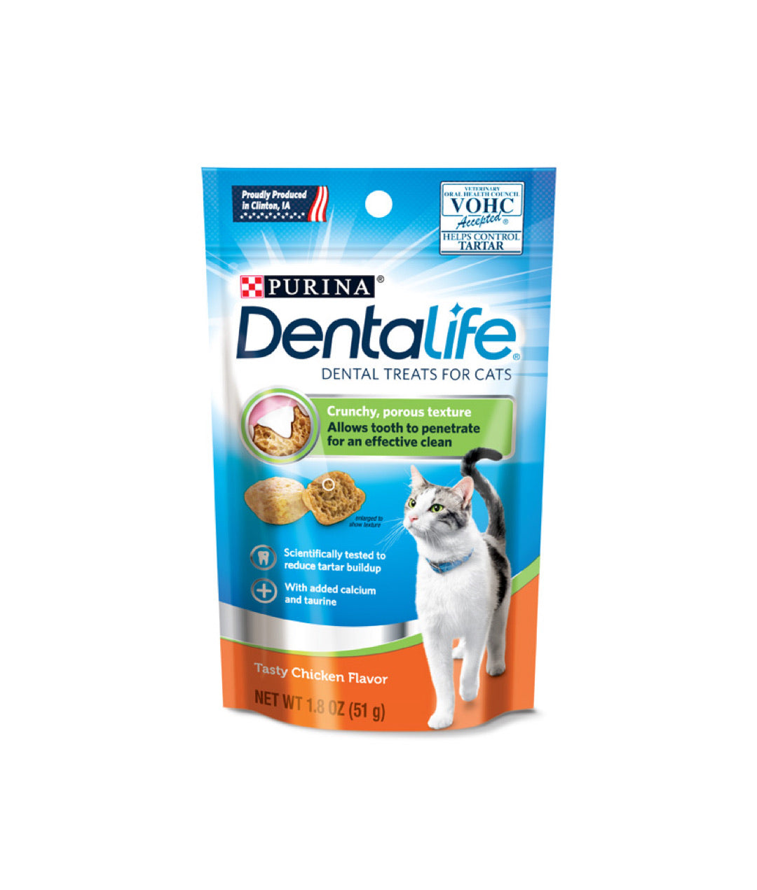 Dentalife Tasty Chicken Flavor Dental Treats For Cats (51g)