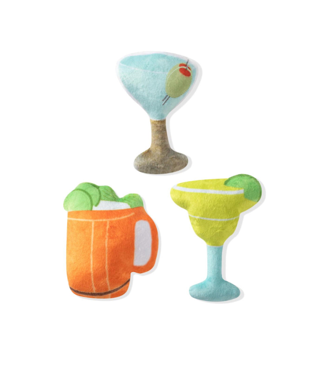 Fringe Studio Toy Box Mini Cocktails Squeaky Plush Toy