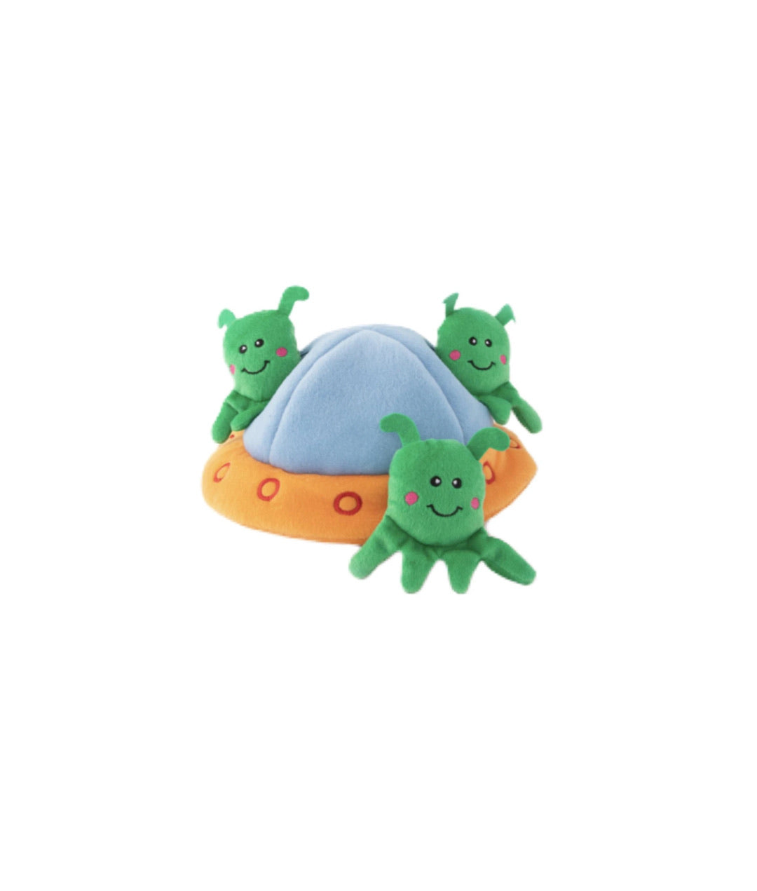Zippypaws Burrow - Aliens in UFO Dog Plush Toy