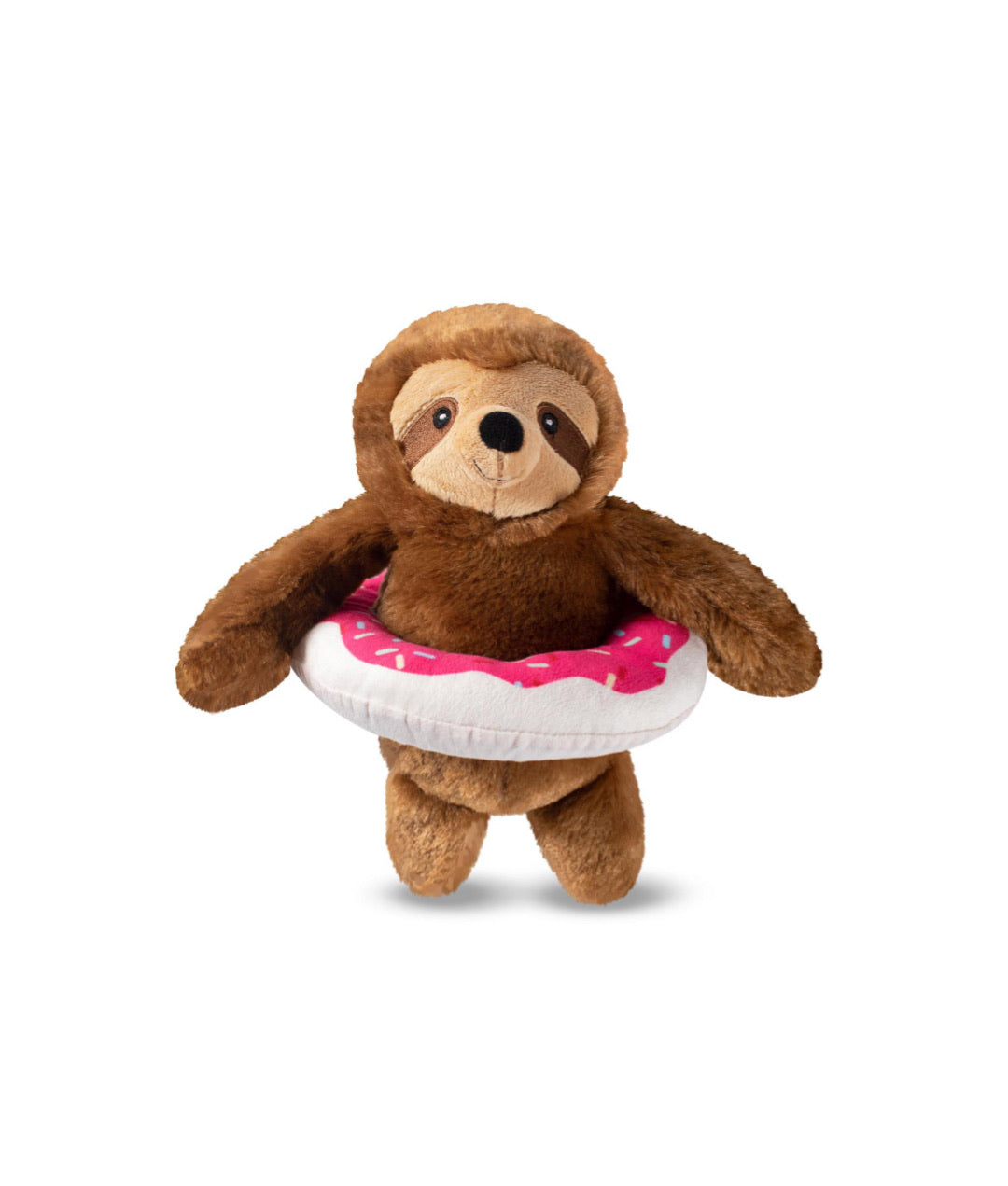Fringe Studio Toy Box Donut Worry It’s Pool Time Sloth Squeaky Plush Toy