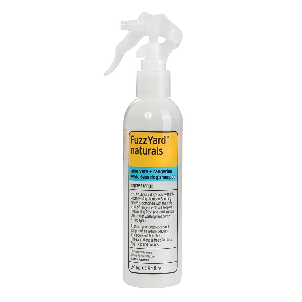 FuzzYard Naturals Aloe Vera & Tangerine Waterless Dog Shampoo (25ml)