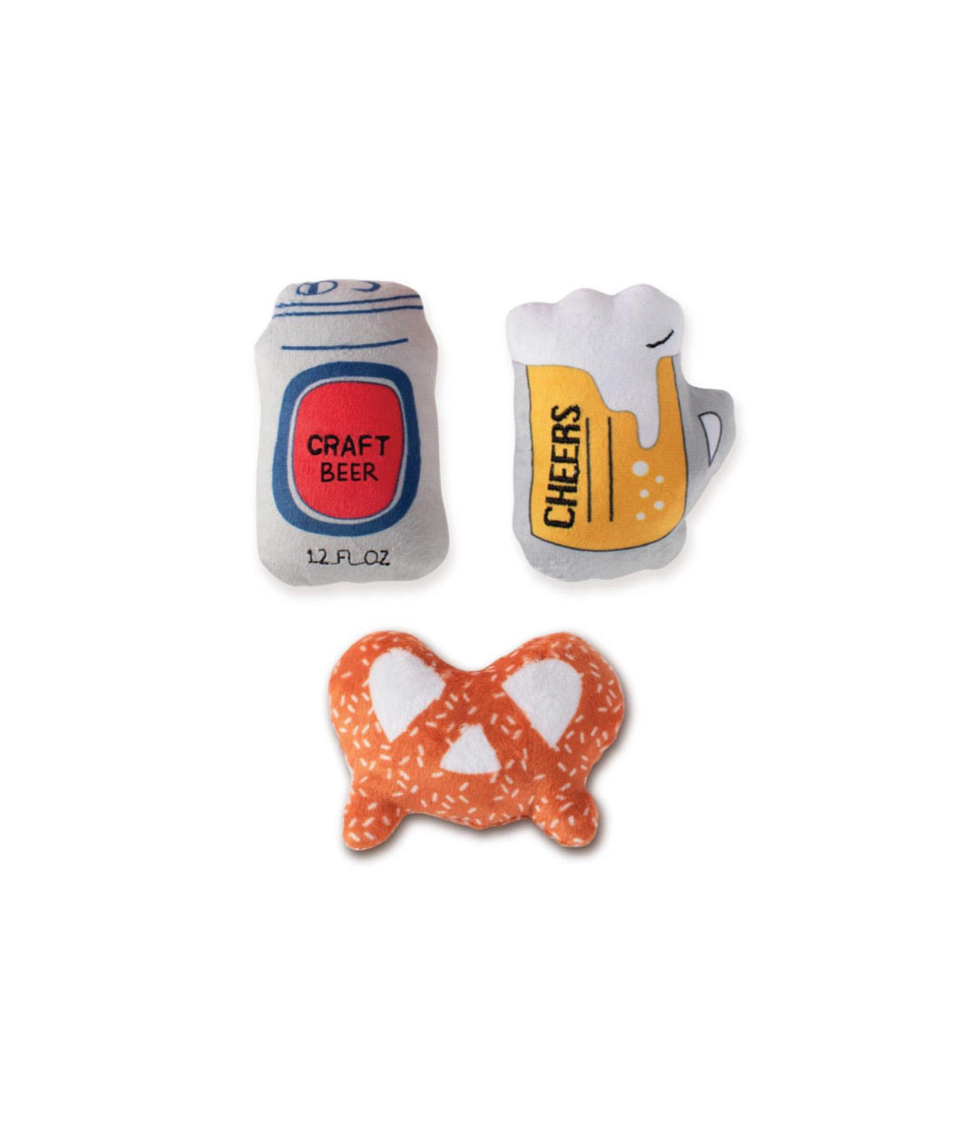 Fringe Studio Toy Box Mini Beer Squeaky Plush Toy