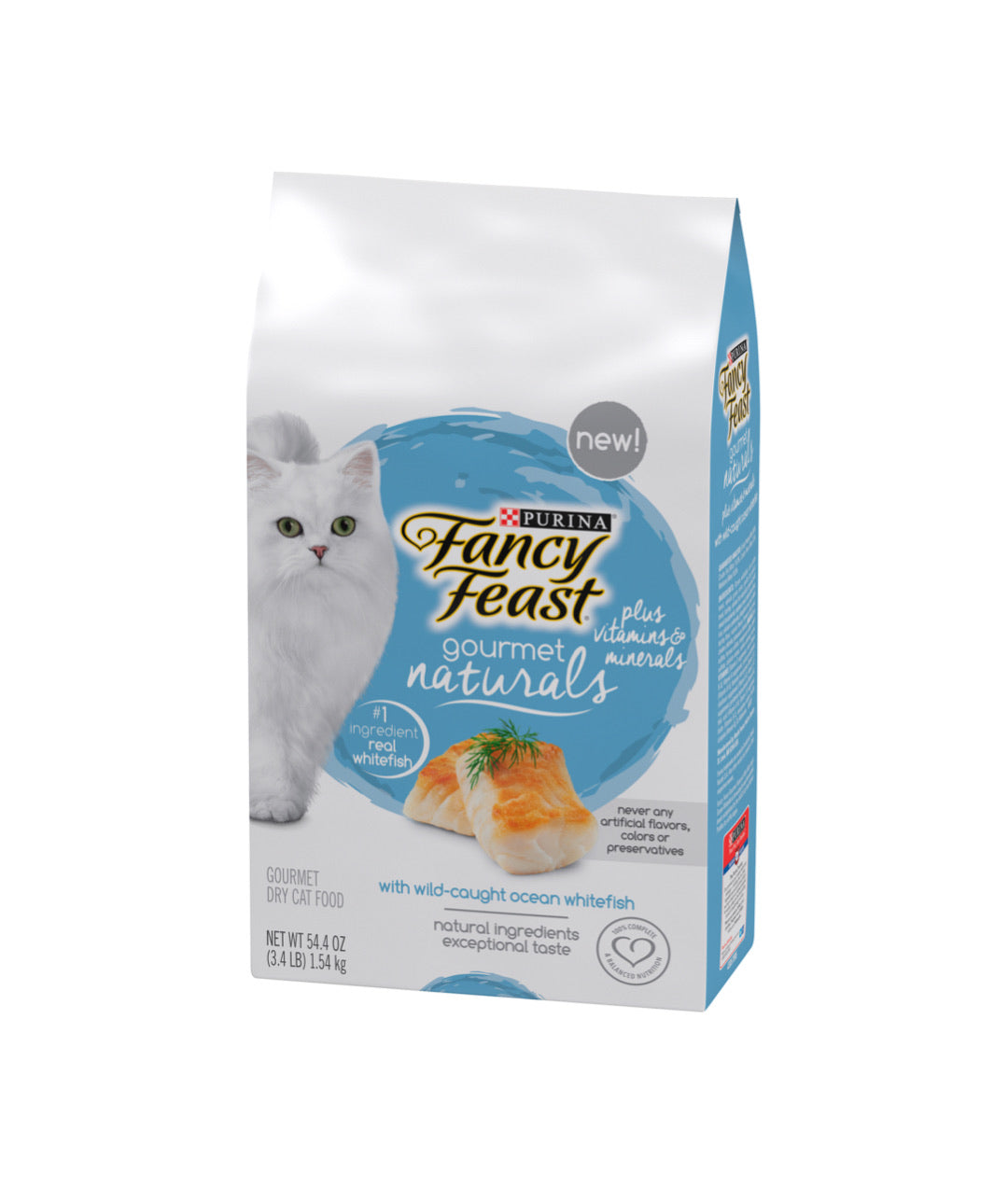 Fancy Feast Gourmet Naturals with Wild-Caught Ocean Whitefish (1.54kg)
