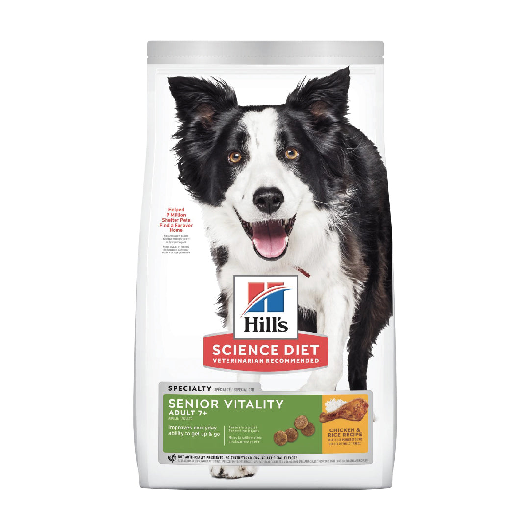 Hill's Science Diet Adult 7+ Senior Vitality Chicken and Rice Dry Dog Food