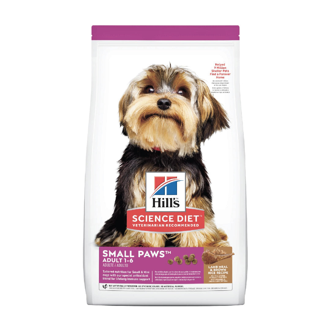 Hill's Science Diet Adult Small Paws Lamb Meal and Brown Rice Dry Dog Food (2kg)