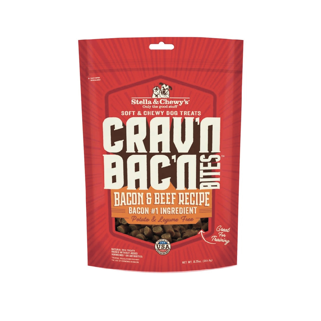 Stella & Chewy’s Crav'n Bac'n Bites Bacon & Beef Dog Treats (8.25oz)