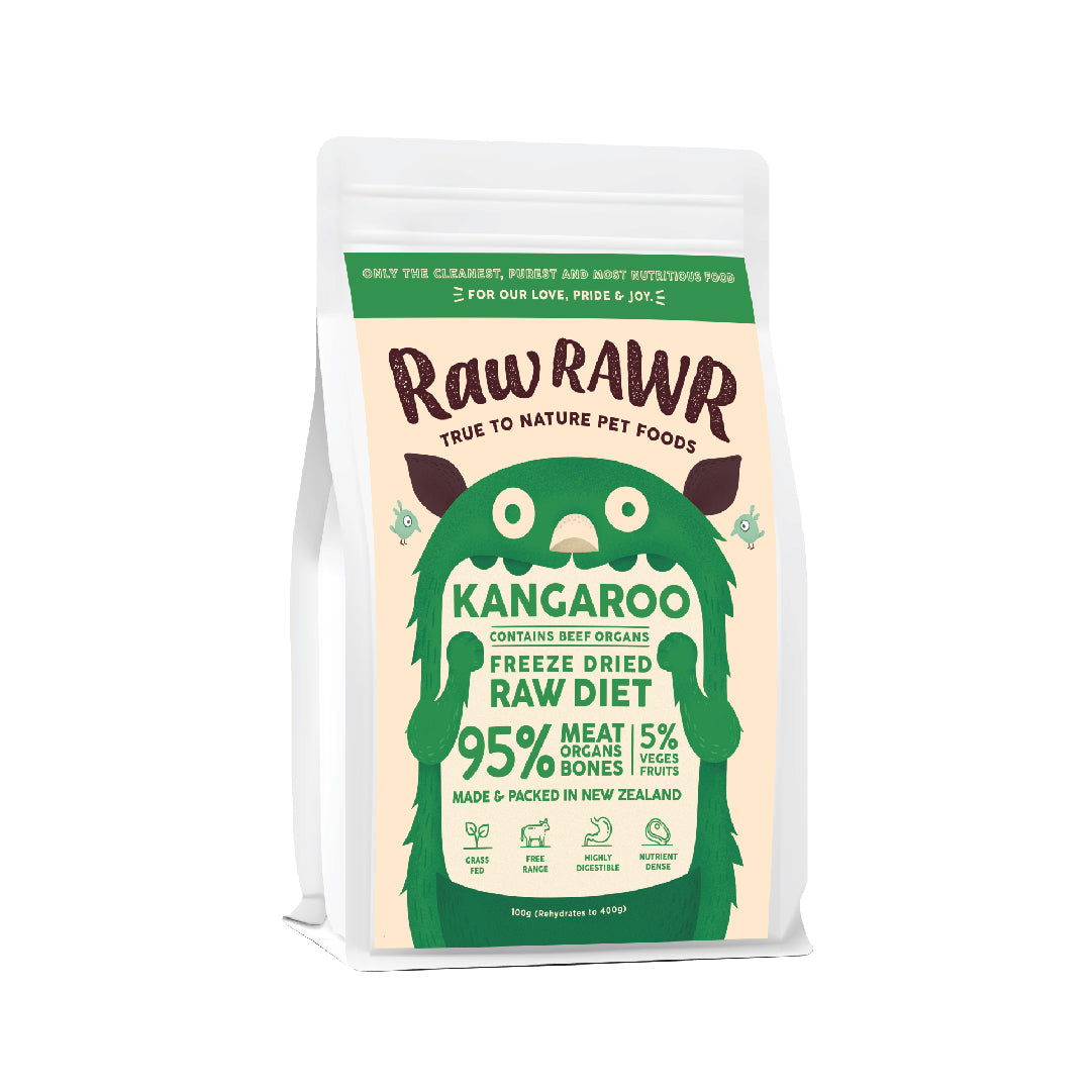 Raw Rawr Balanced Diet Kangaroo & Beef Freeze-Dried Raw Cat & Dog Food