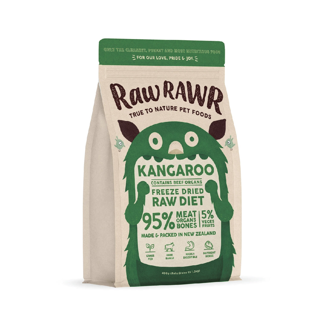 Raw Rawr Balanced Diet Kangaroo & Beef Freeze-Dried Raw Cat & Dog Food