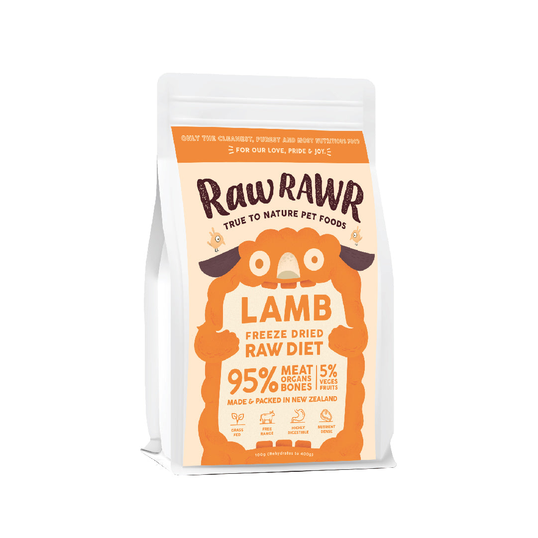 Raw Rawr Balanced Diet Lamb Freeze-Dried Raw Cat & Dog Food