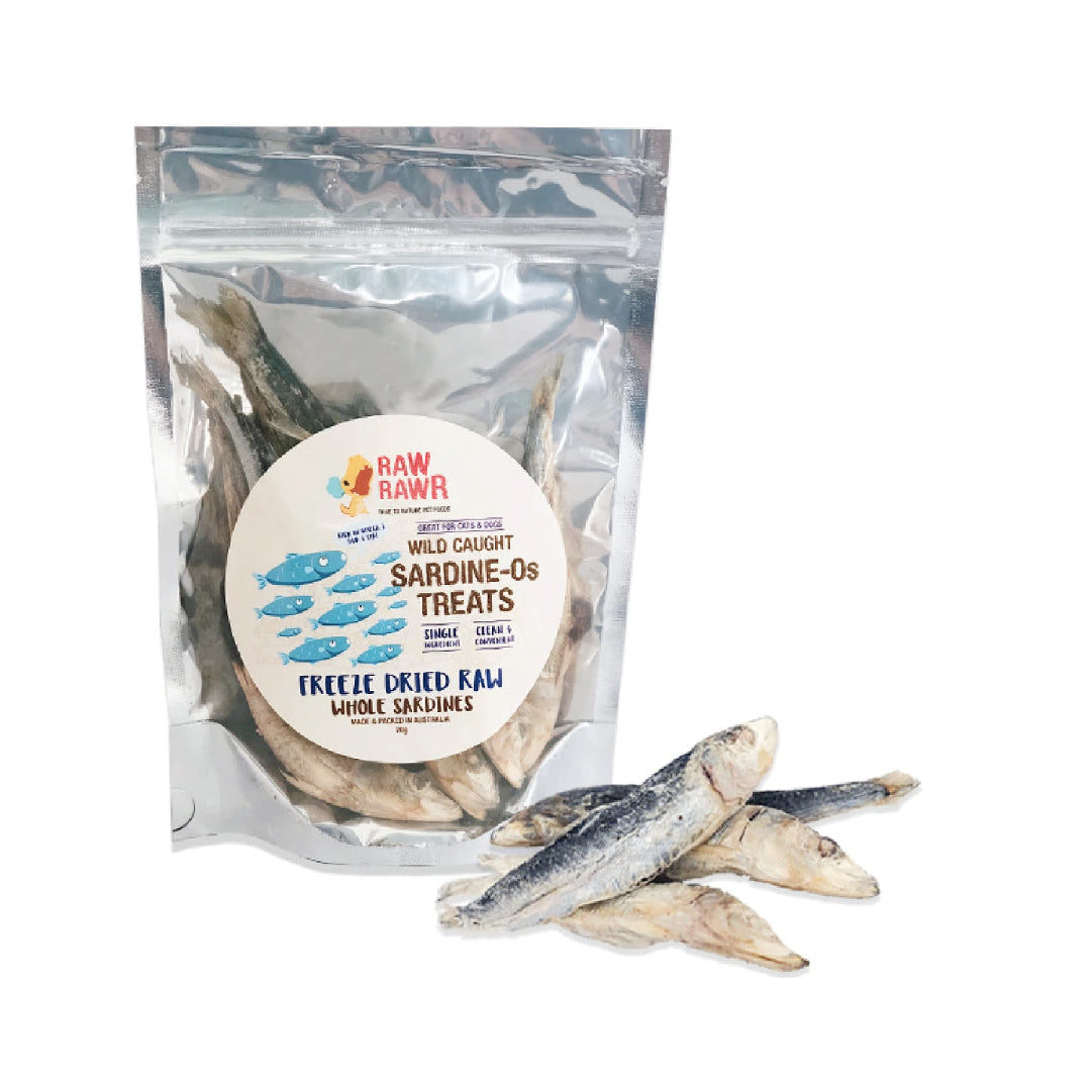 Raw Rawr Wild Caught Whole Sardines Freeze Dried Cat & Dog Treats (70g)