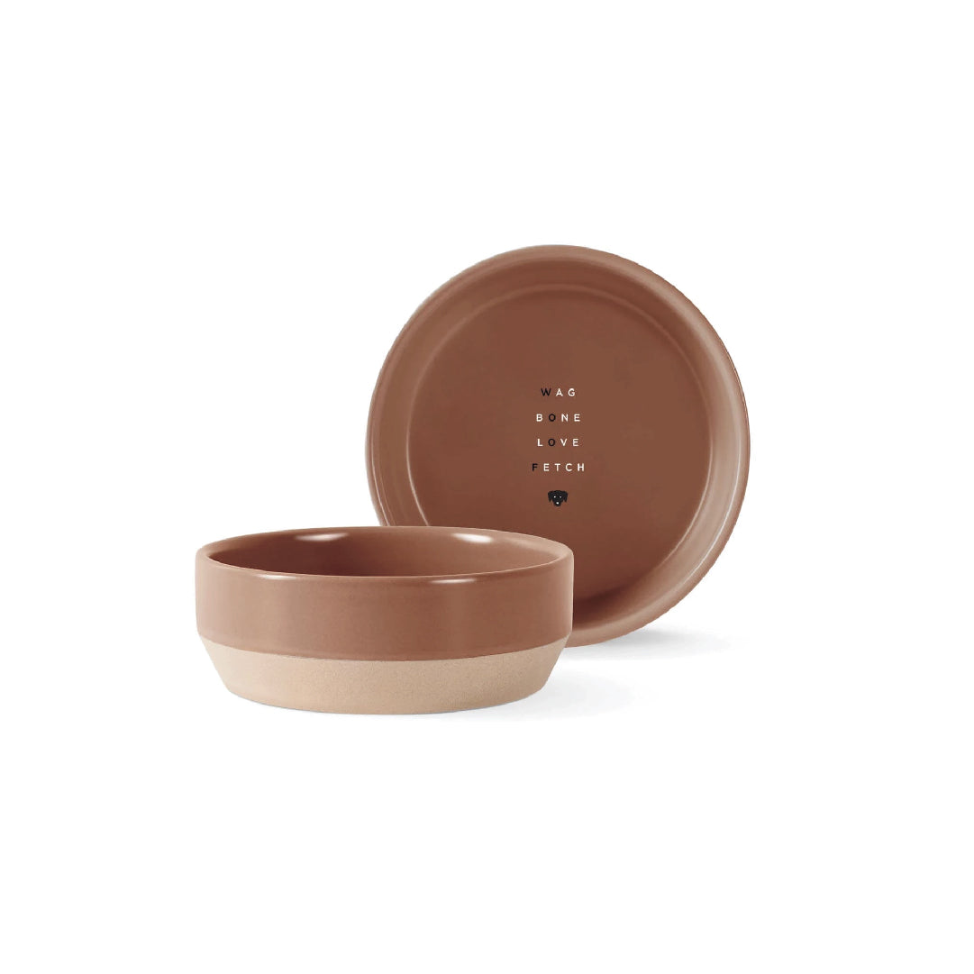 Fringe Studio Woof Stonewear Food Bowl