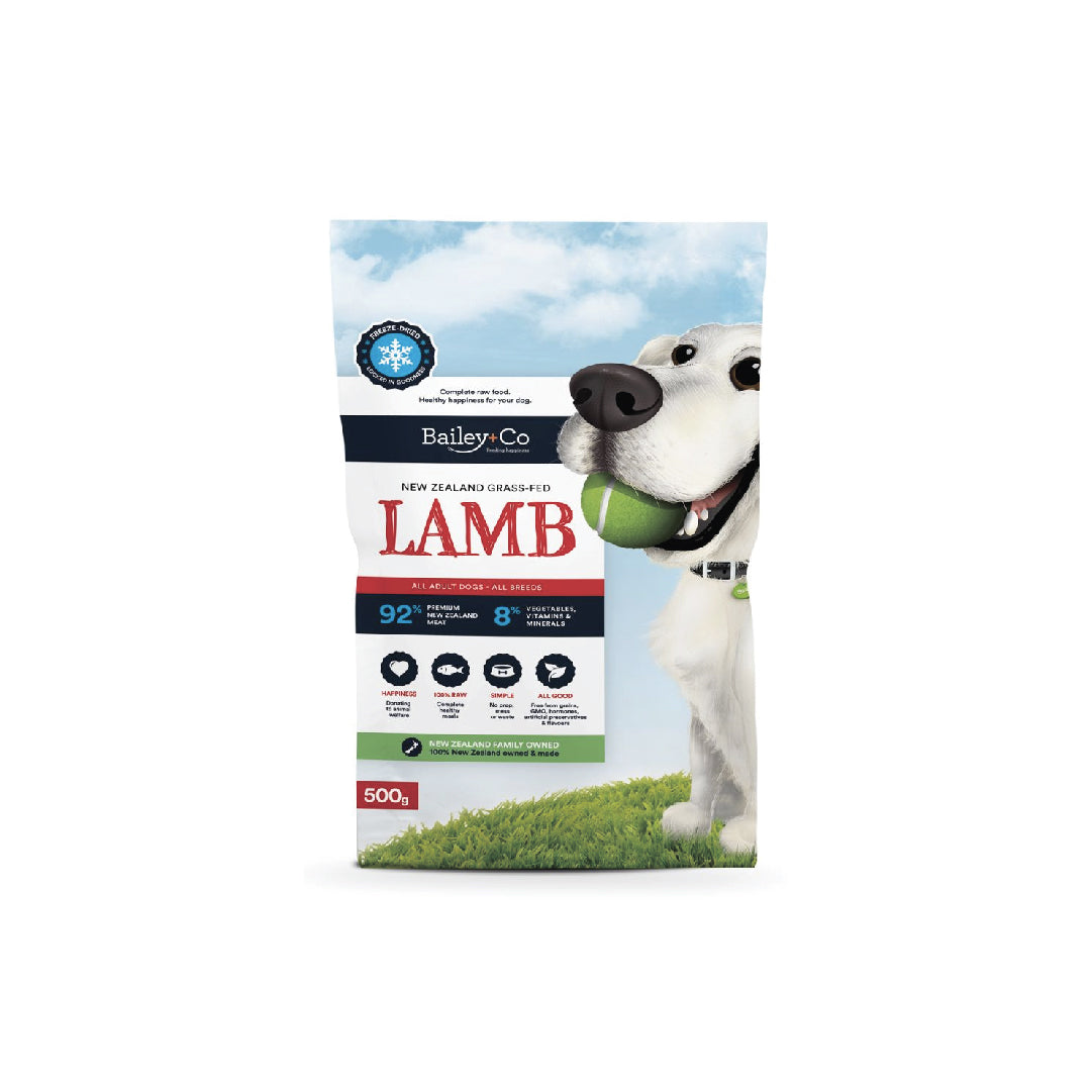 [2 FOR $100] Bailey & Co New Zealand Grass-Fed Lamb Dog Food (500g)