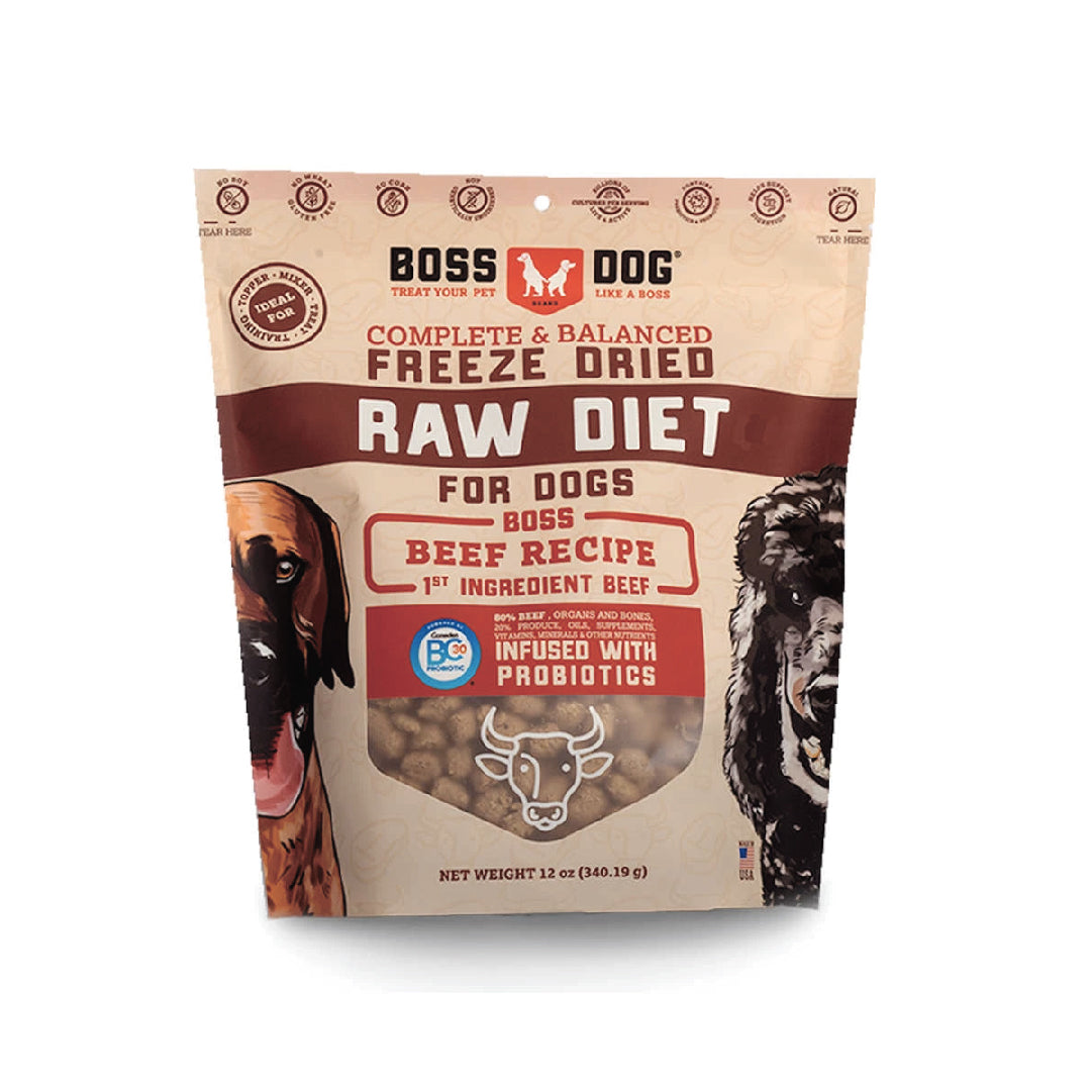 Boss Dog Freeze-Dried Beef Recipe Dog Food (12oz)