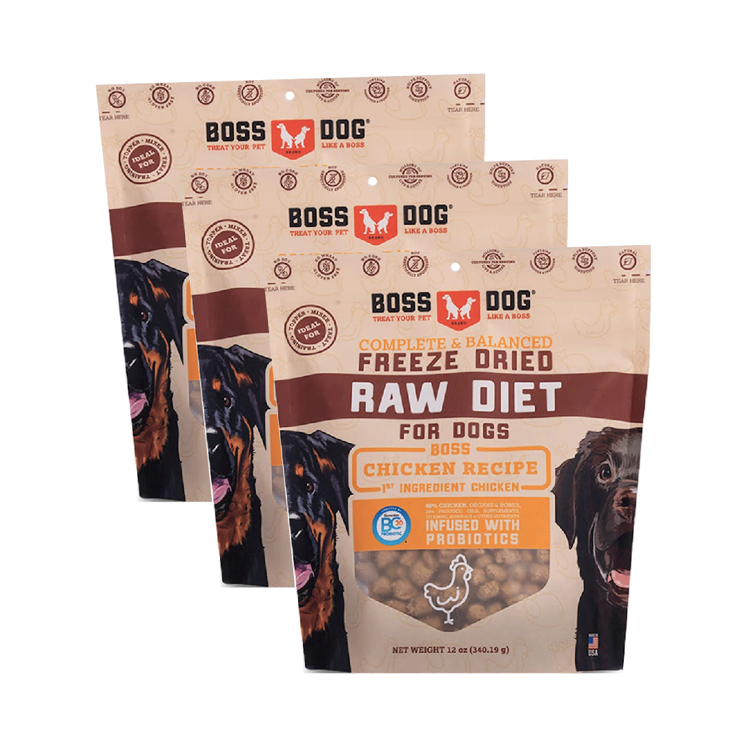[14% OFF] Boss Dog Freeze-Dried Chicken Recipe Dog Food Bundle