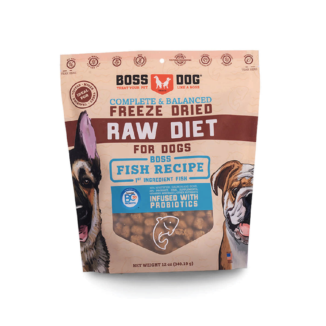 Boss Dog Freeze-Dried Fish Recipe Dog Food (12oz)