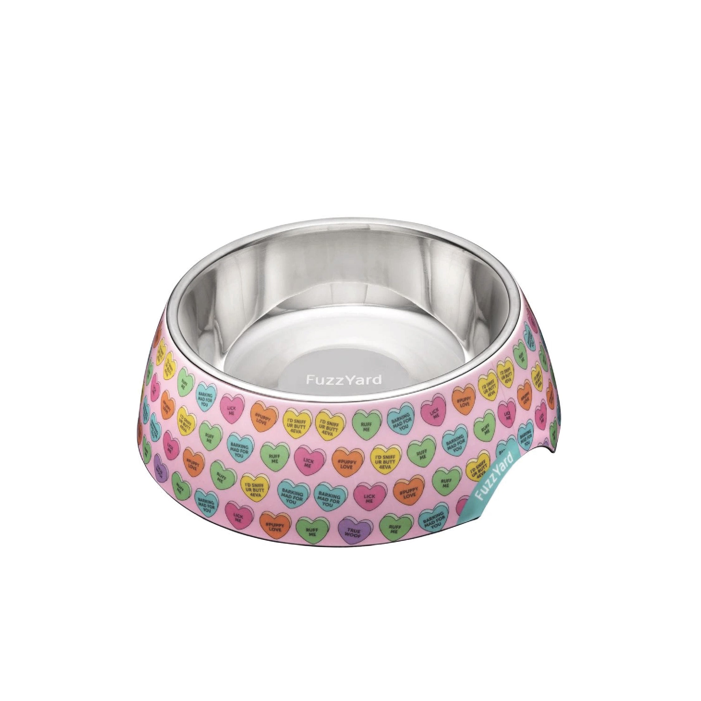FuzzYard Easy Feeder Pet Bowl (Candy Hearts)