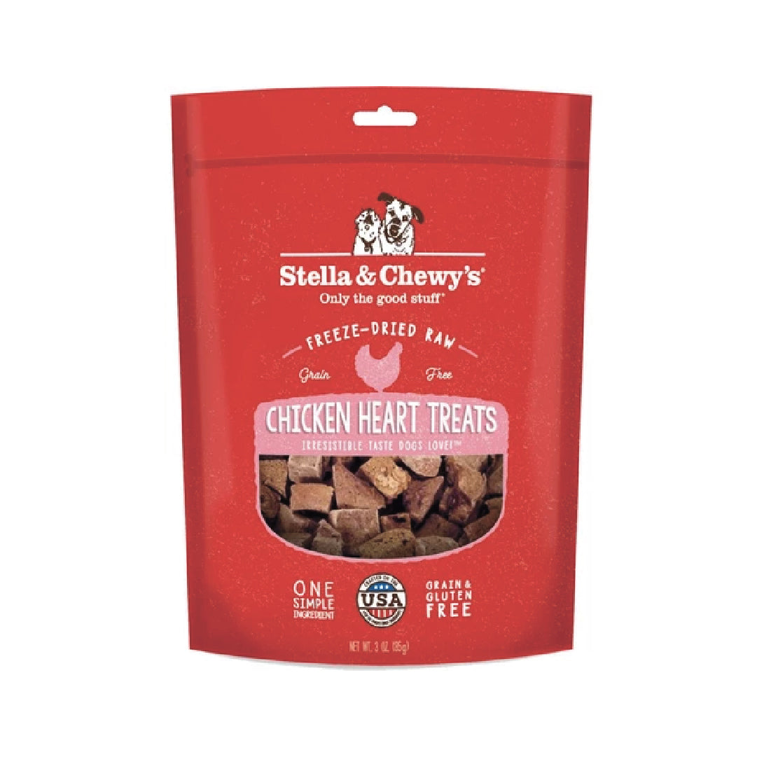 Stella & Chewy’s Chicken Heart Single Ingredient Freeze-Dried Dog Treats (2.75 & 3oz)