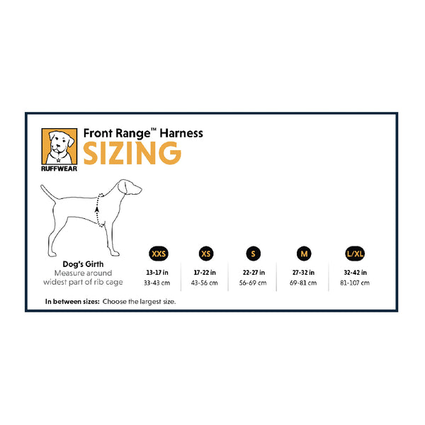 Front range harness sizing sales