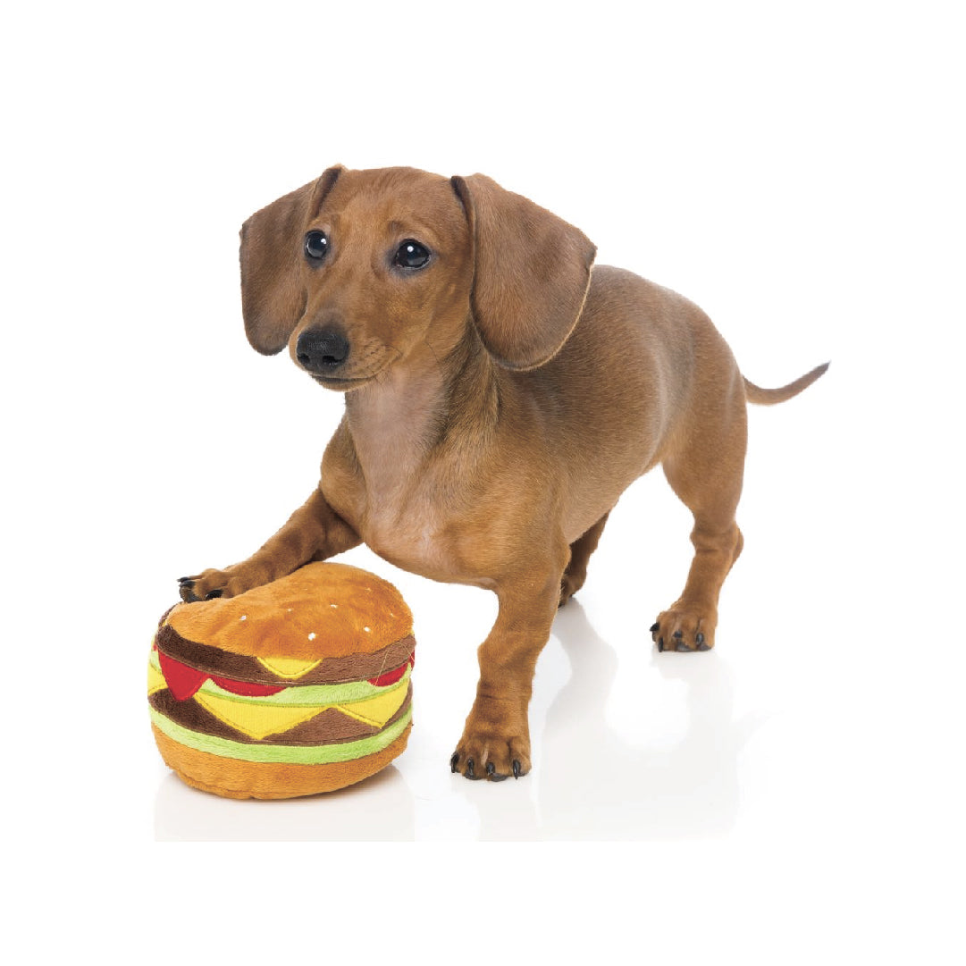 Fuzzyard Hamburger Dog Plush Toy