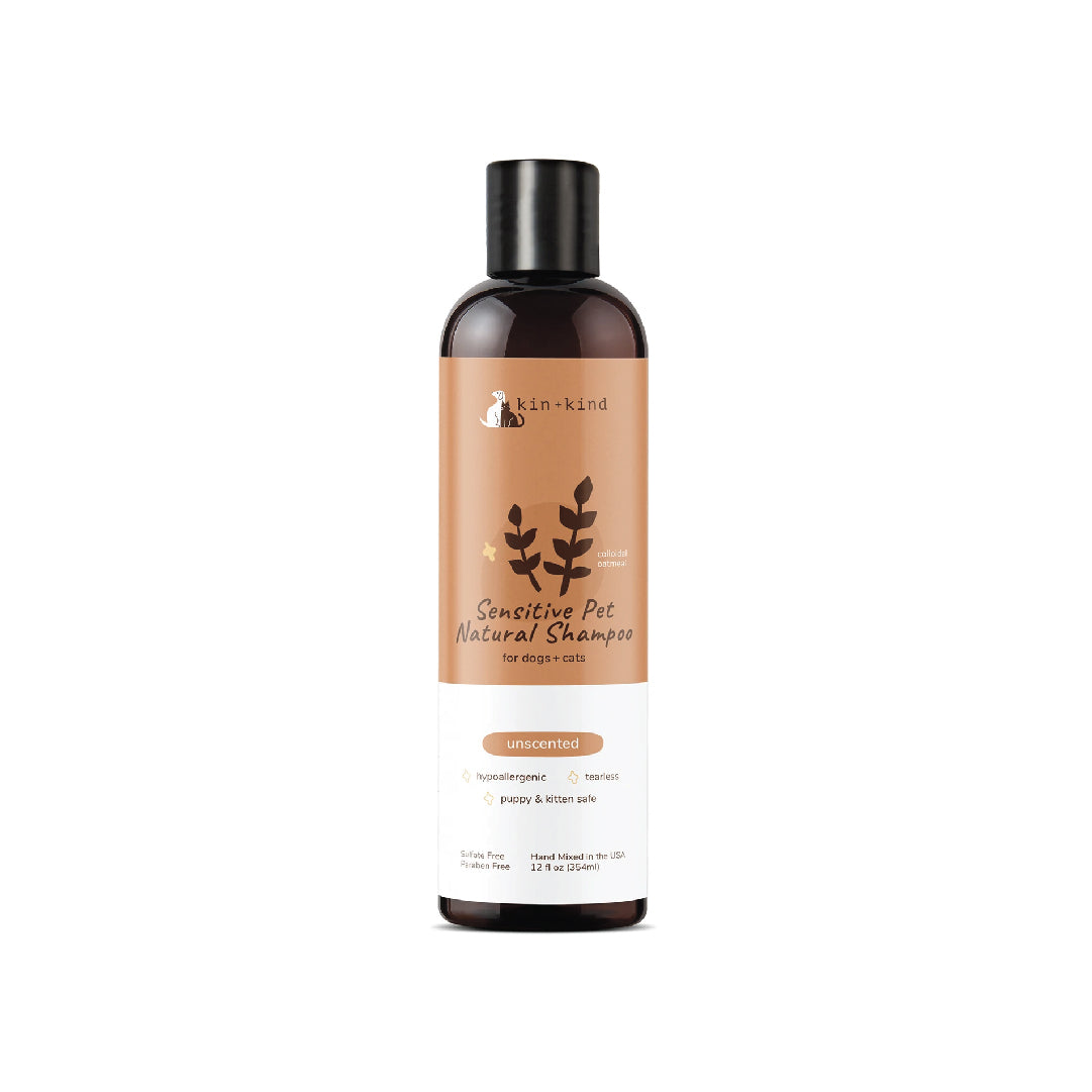 Kin+Kind Sensitive Skin Oatmeal Unscented Dog Shampoo (354ml)