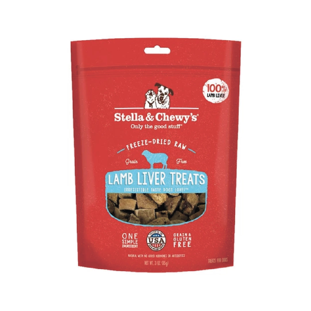 Stella & Chewy’s Lamb Liver Single Ingredient Freeze-Dried Dog Treats (2.75 & 3oz)