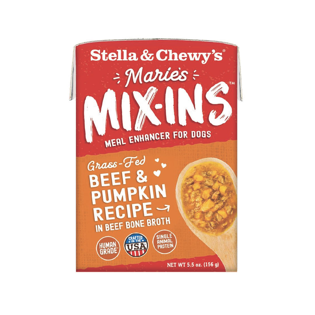 Stella & Chewy’s Marie’s Mix-Ins Beef & Pumpkin Meal Enhancer Grain-Free Wet Dog Food (5.5oz)