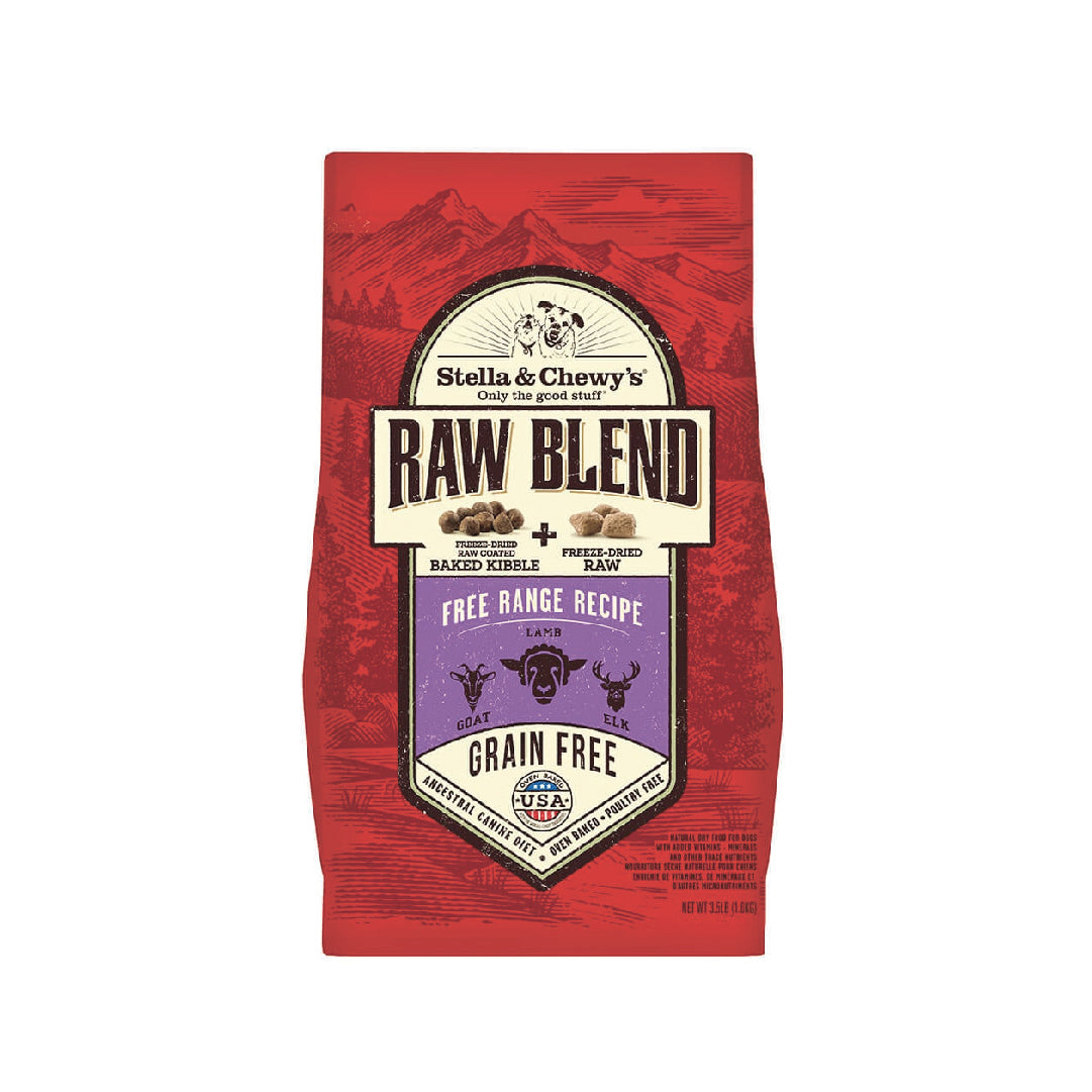 Stella & Chewy’s Raw Blend Free Range (Goat, Lamb & Elk) Grain-Free Dry Dog Food