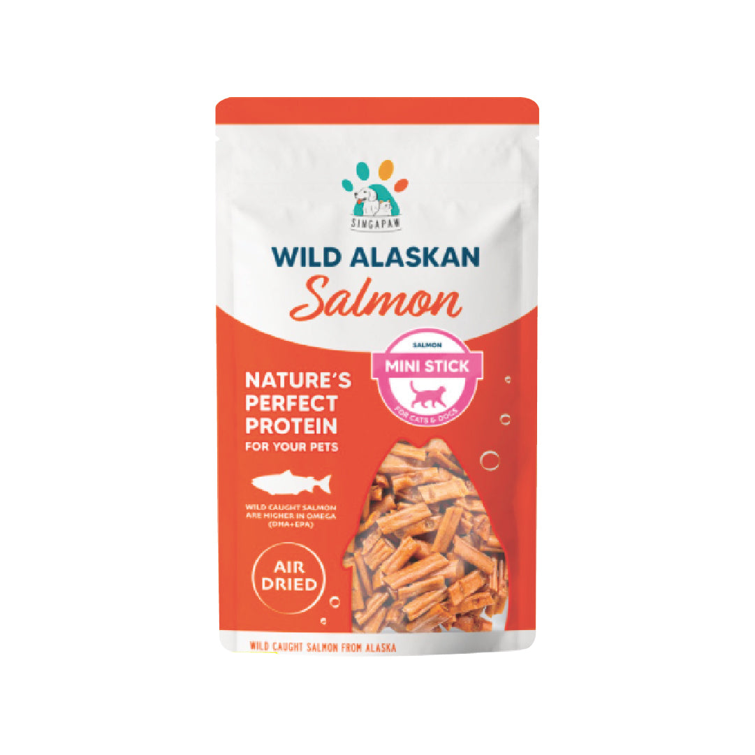 Singapaw Wild Alaskan Salmon Mini Stick Dog Treat (70g)