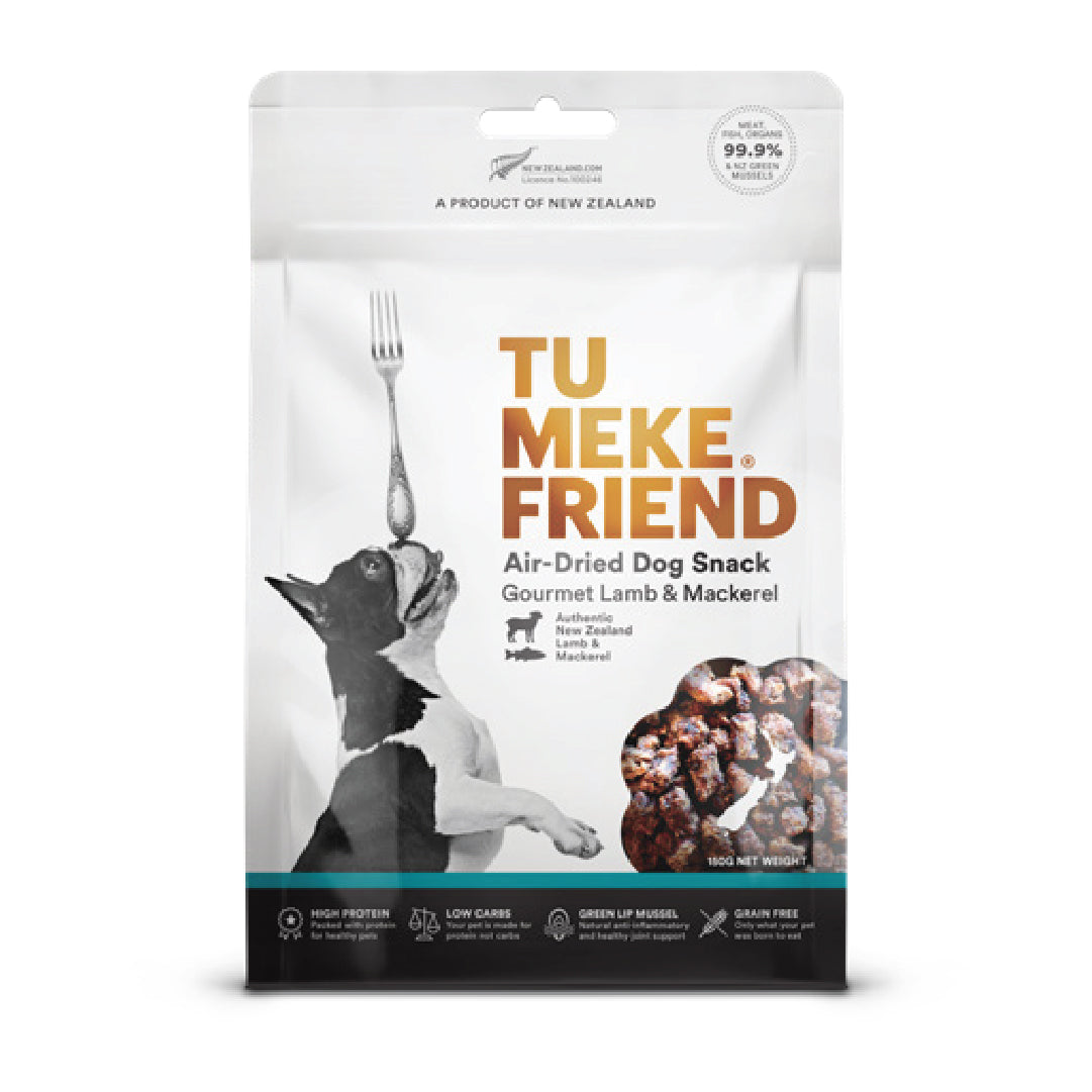 Tu Meke Friend Air Dried Gourmet Lamb & Mackerel Dog Treats (150g)