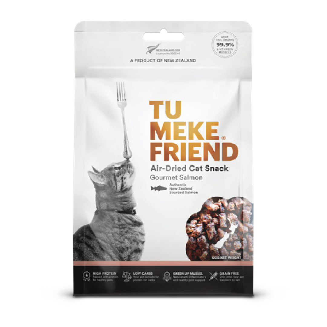 Tu Meke Friend Air Dried Gourmet Salmon Cat Treats (120g)