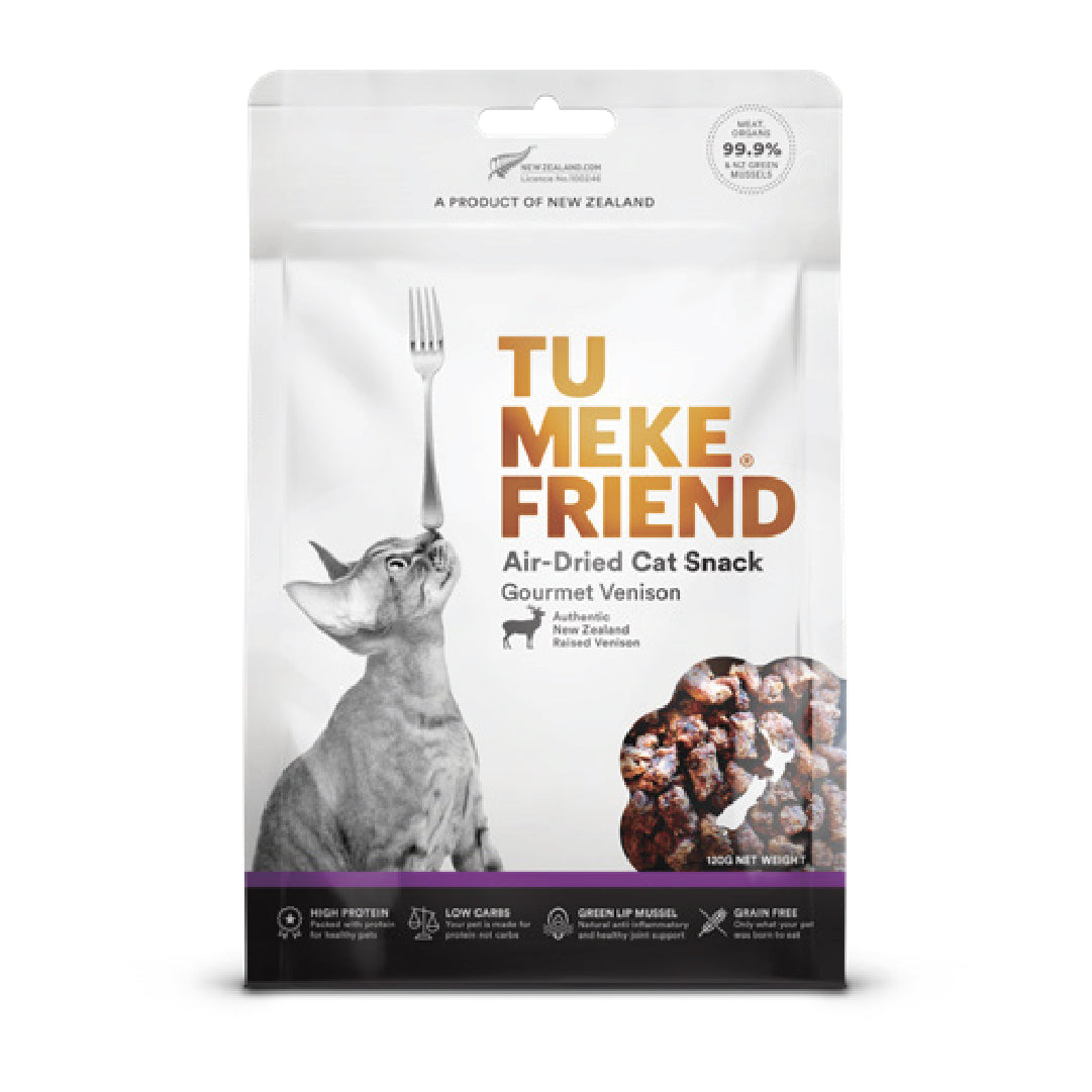 Tu Meke Friend Air Dried Gourmet Venison Cat Treats (120g)