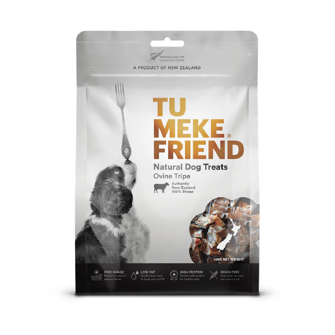 Tu Meke Friend Air Dried Ovine Tripe Dog Treats (100g)