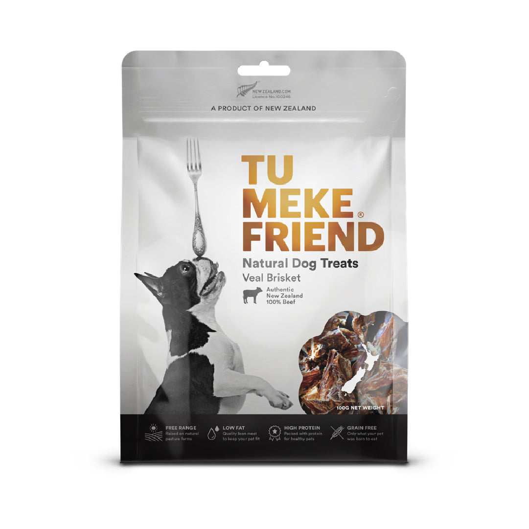 Tu Meke Friend Air Dried Veal Brisket Dog Treats (100g)