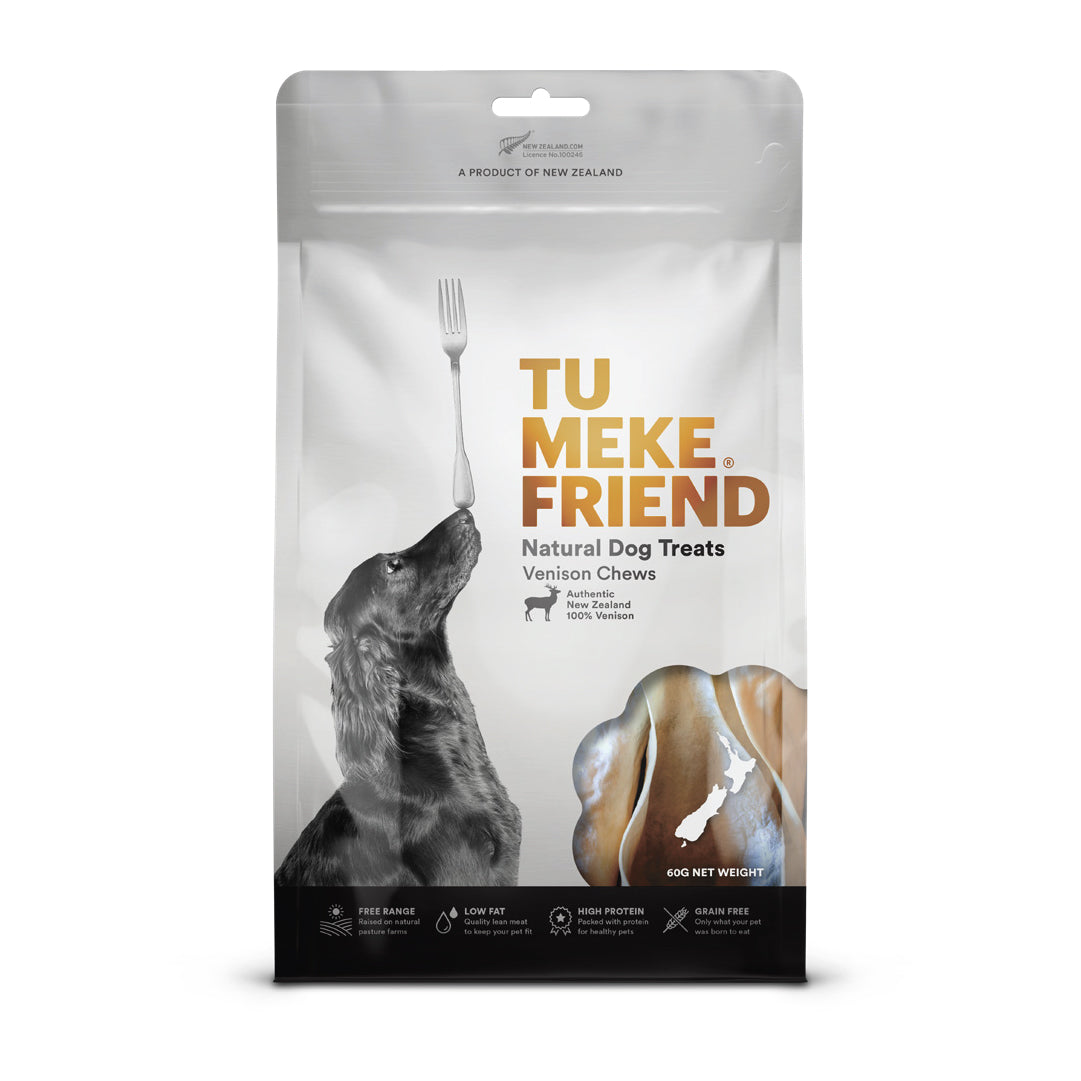 Tu Meke Friend Air Dried Venison Chews Dog Treats (60g)
