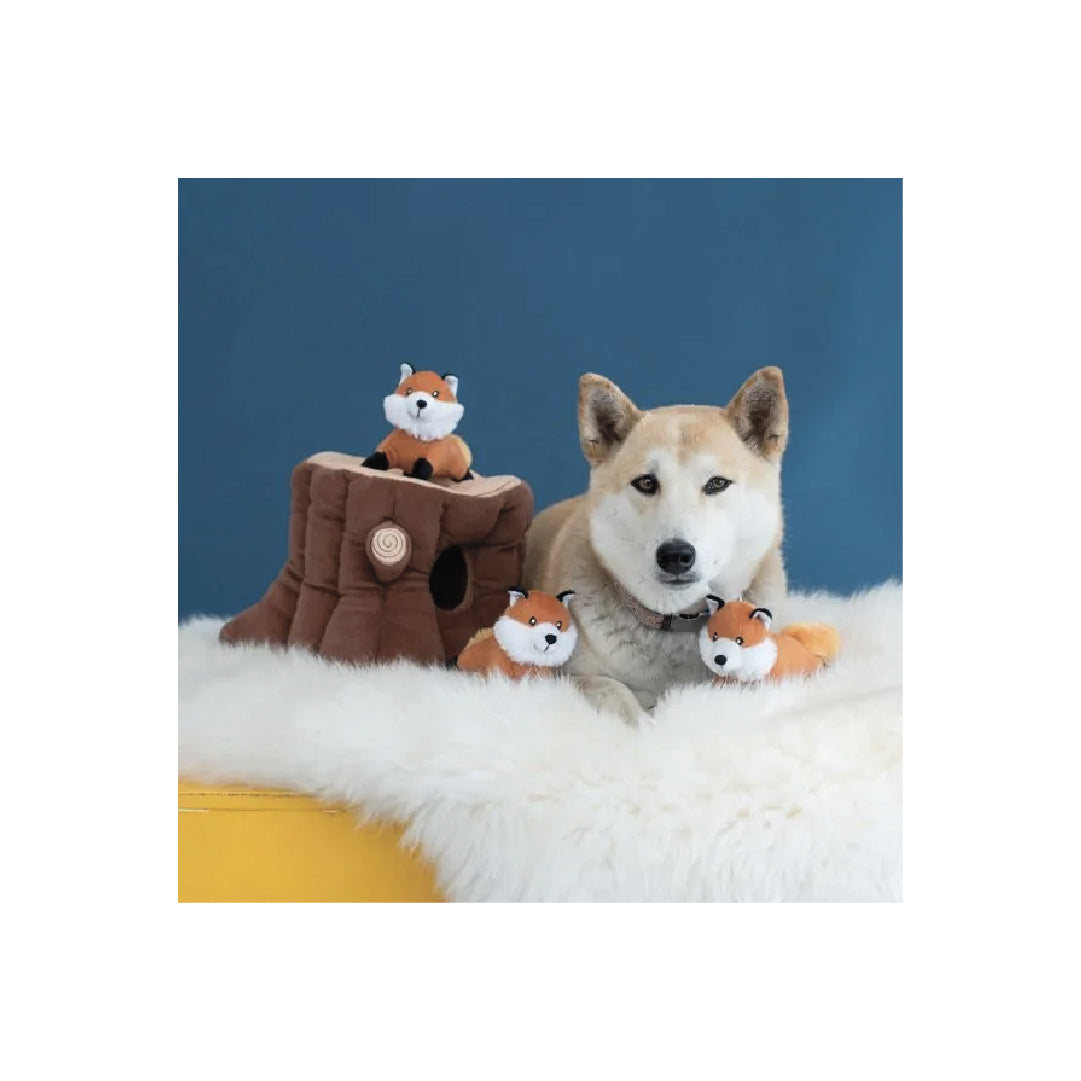 Zippypaws Burrow - Fox Stump Dog Toy