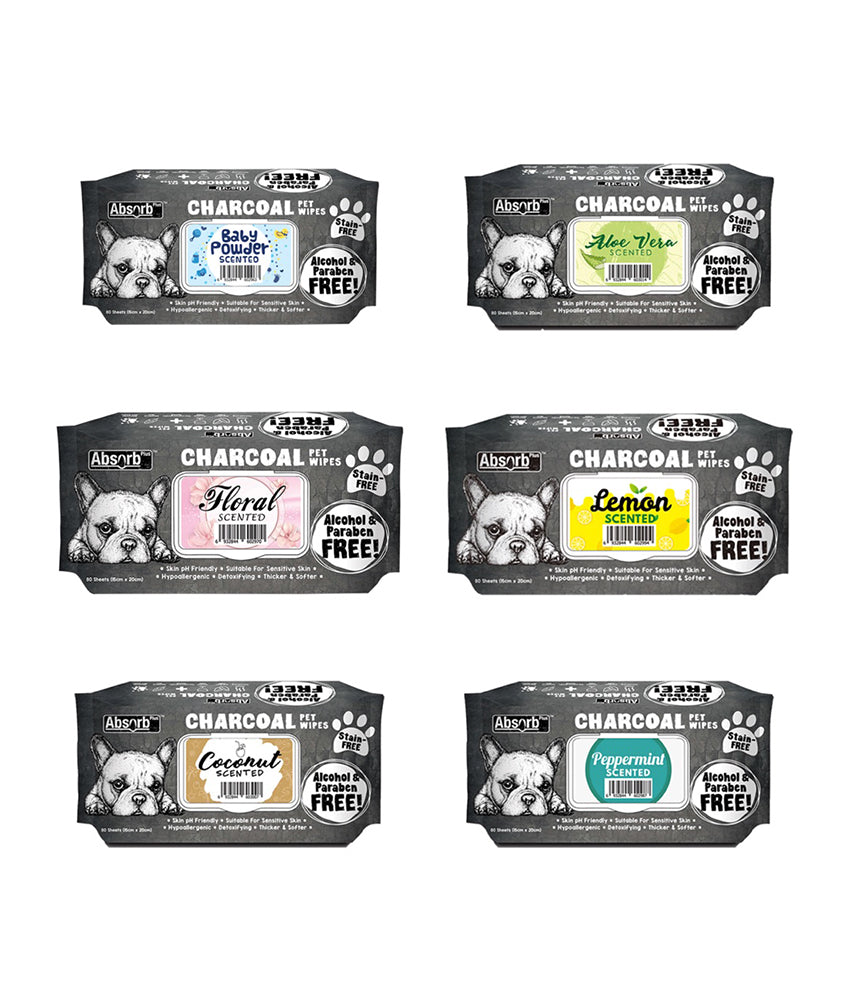 Absolute Plus Charcoal Pet Wipes