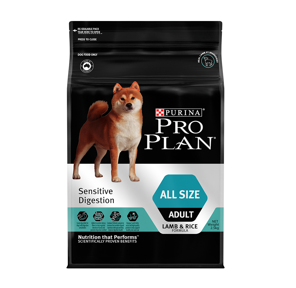 Pro Plan Sensitive Digestion - All Size Adult Dry Dog Food (2.5kg)